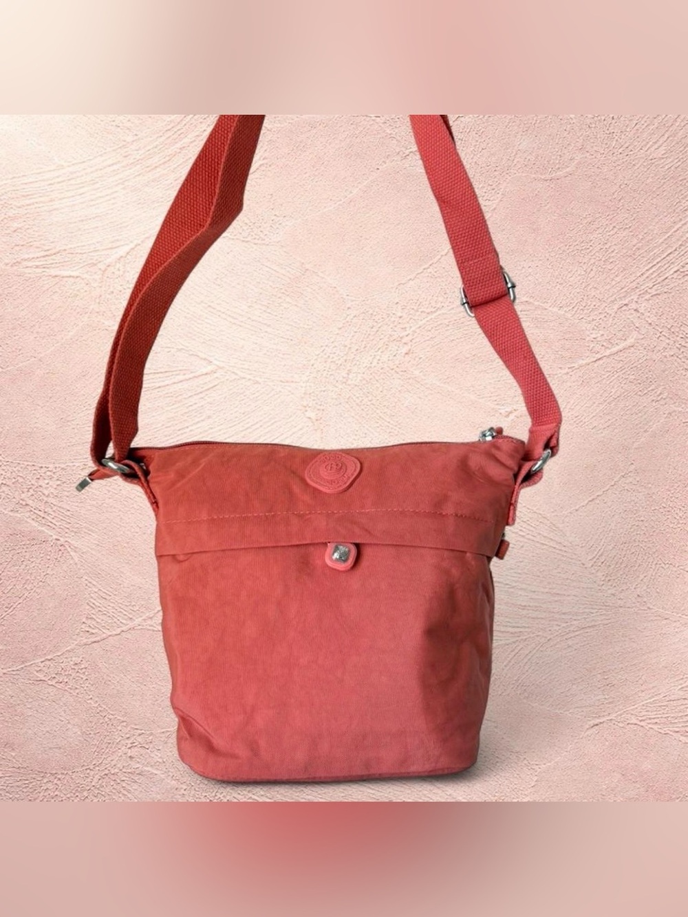 Versatile Daily Nylon Mini Bucket Bag in Dusty Rose